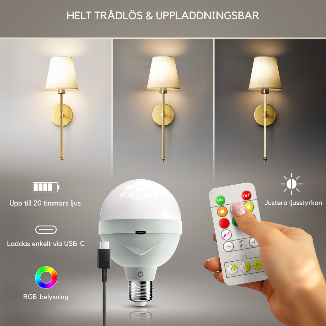 Boomi Trådlös Vägglampa