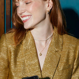 White Pearl Choker in Yellow Gold Vermeil