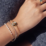 Gold Biography Pearl Charm Bracelet