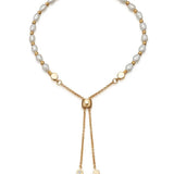 White Pearl Kula Bracelet in Yellow Gold Vermeil